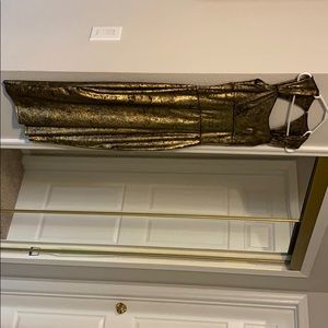 Boohoo Gold blackish midi dress